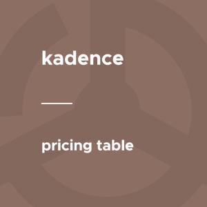 Kadence - Pricing Table