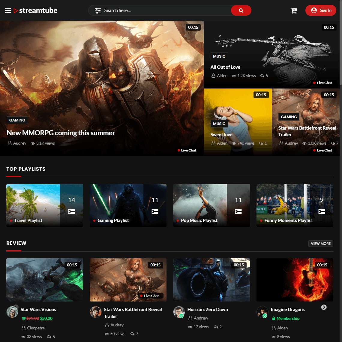 StreamTube - Multipurpose WordPress Theme