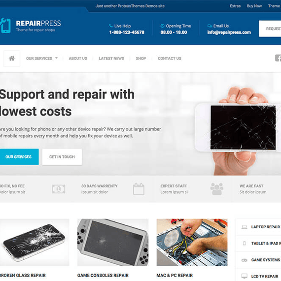 RepairPress PT - Business WordPress Theme