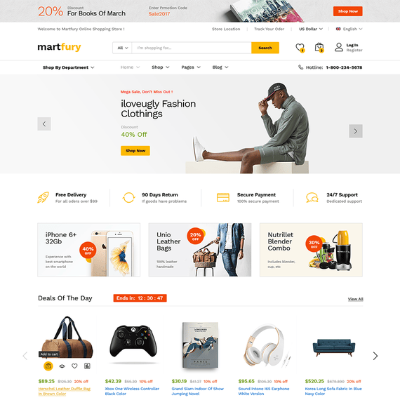 Martfury - WooCommerce Marketplace WordPress Theme
