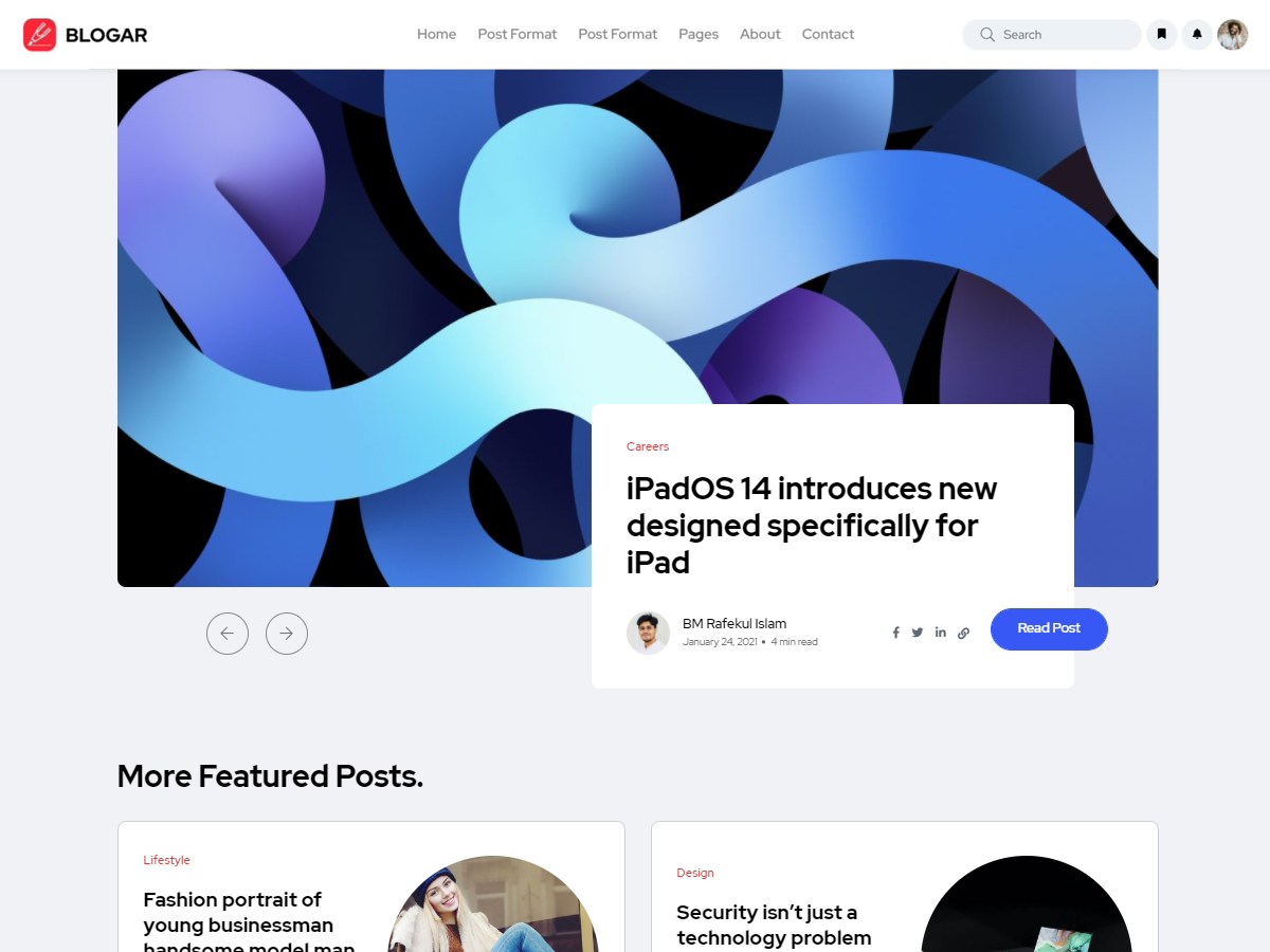 Blogar - Blog WordPress Theme
